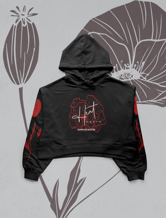 [BORN TO BLOOM] - CROPPED HOODIE