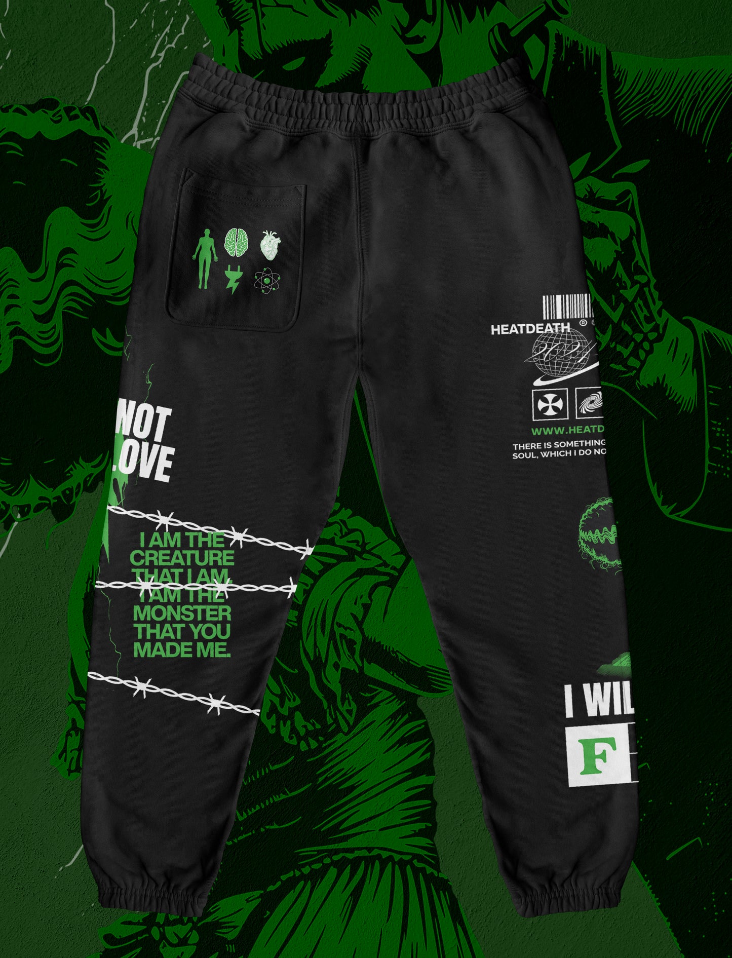 [FRANKENSTEIN] - SWEATPANTS *GLOW IN THE DARK*